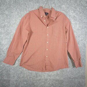 Levi's Dockers Men's Button Up Shirt Plaid Red and Tan Size L  Career Casual